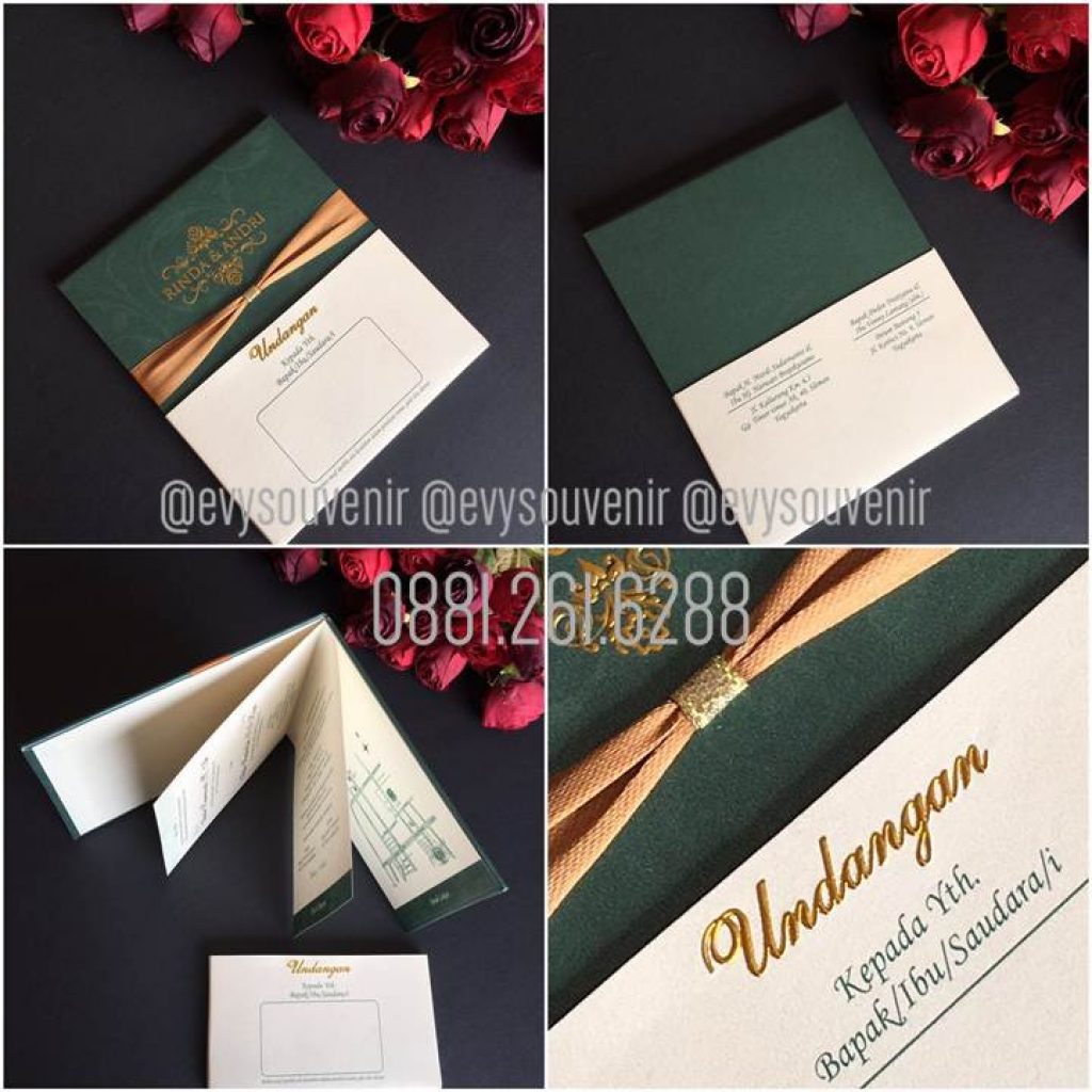 Undangan Slop Pita Hardcover Evy Souvenir